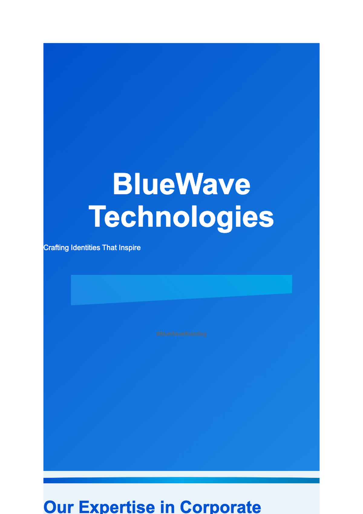 Corporate branding concepts brochure with blue wave design and placeholder text_variant_3